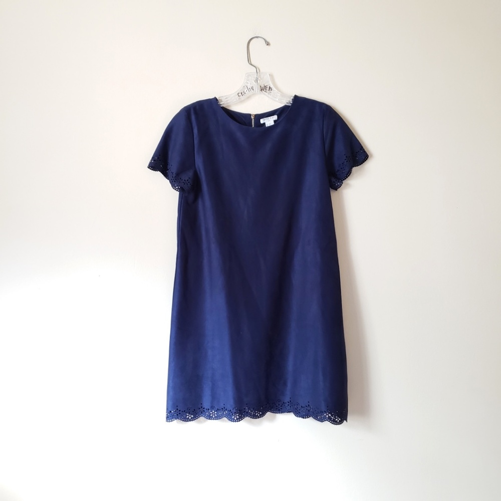 *SOLD* Forever 21 Girls Navy Suede Shift Dress XS - Picture 5 of 7